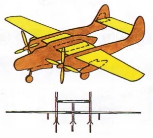 Papierový model Mini aerosalon abc Northrop P-61A-10 Black Widow