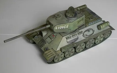 Papierový model Tank T-34 Lidice