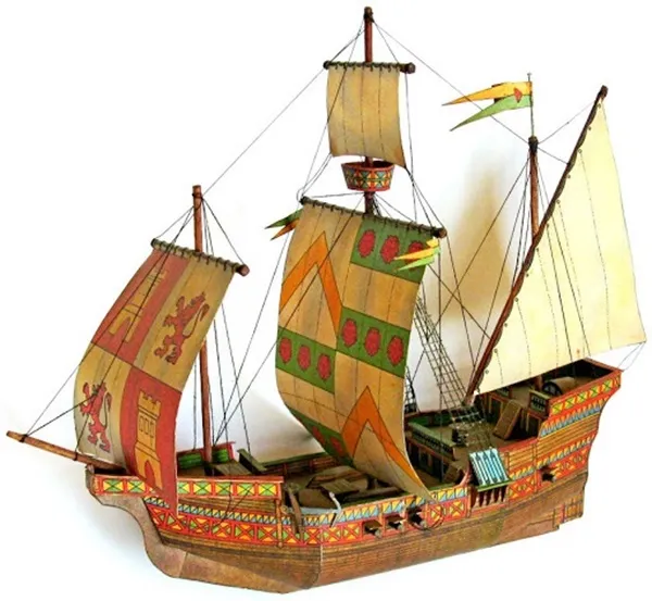 Papierový model Karavela Isabela