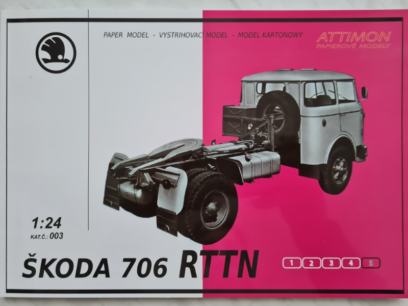 Papierový model - Návesový ťahač Škoda 706 RTTN 