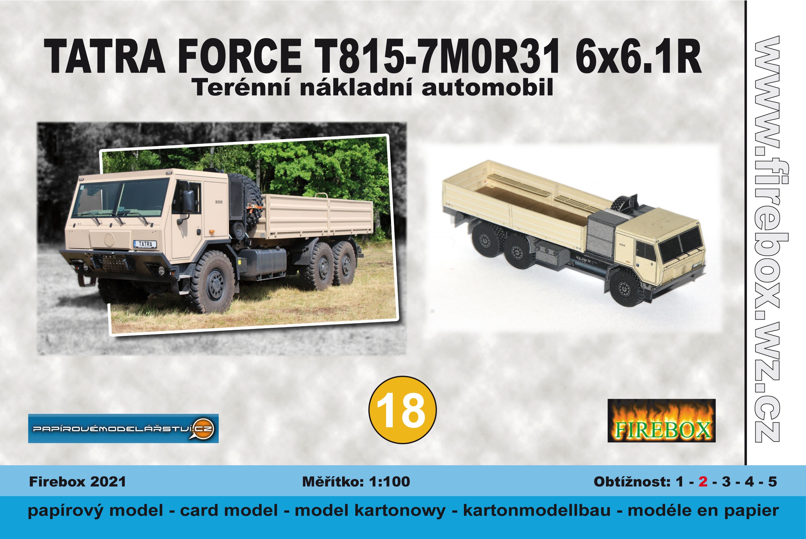 Papierový model - TATRA FORCE T815-7M0R31 6x6.1R