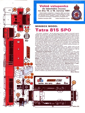 Papierový model Minibox Tatra 815 SPO