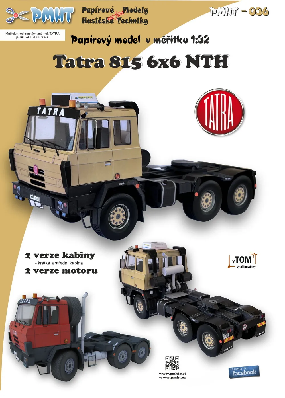 Papierový model - Ťahač návesov Tatra 815 6x6 NTH
