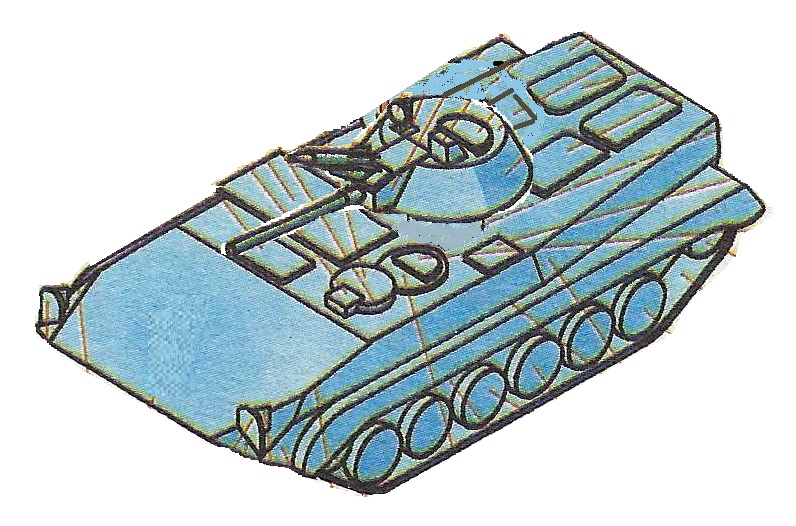 Papierový model Bojové vozidlo pechoty BVP - poškodené