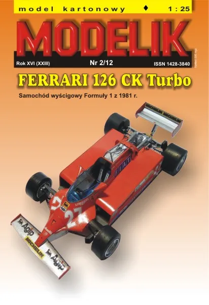 Papierový model Formula F1 Ferrari 126 CK Turbo