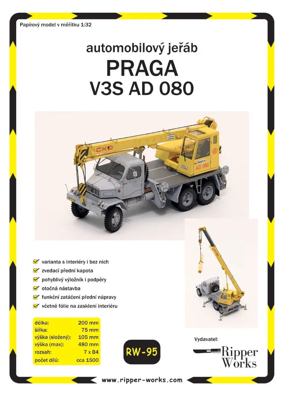Papierový model - Praga V3S AD 080