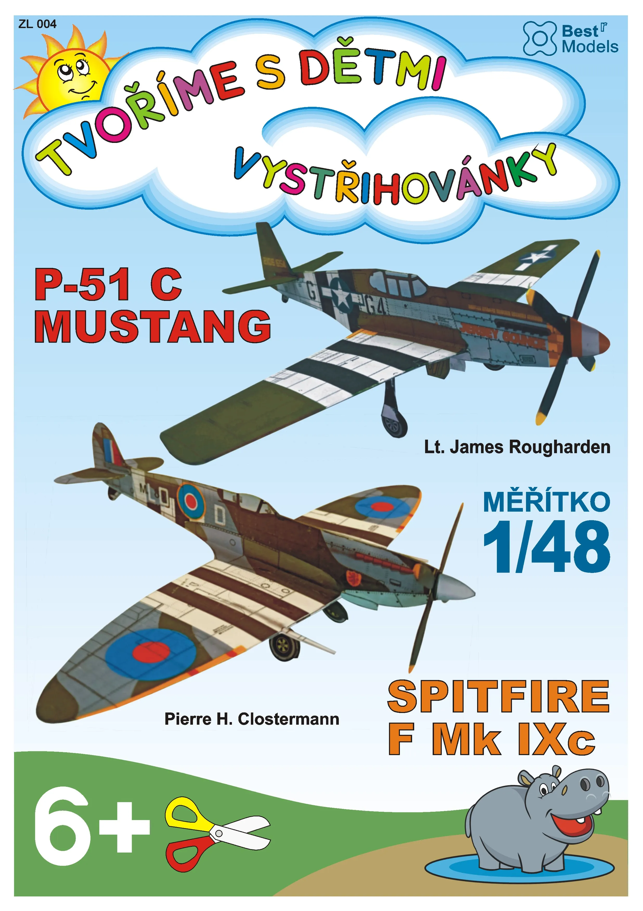 Papierový model - P-51 C Mustang a Spitfire F Mk IXc