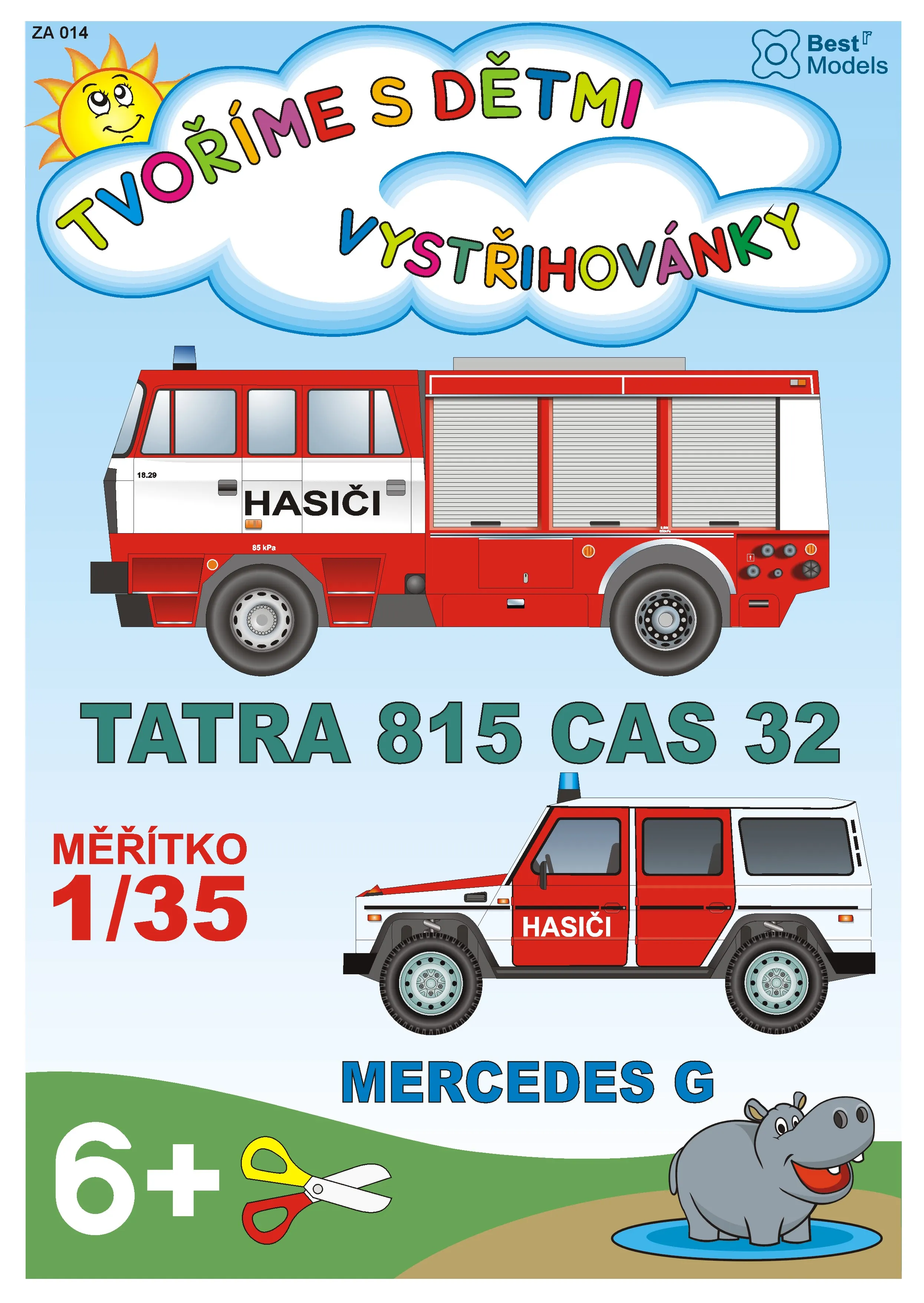 Papierový model - Hasiči Tatra 815 CAS 32 a Mercedes G