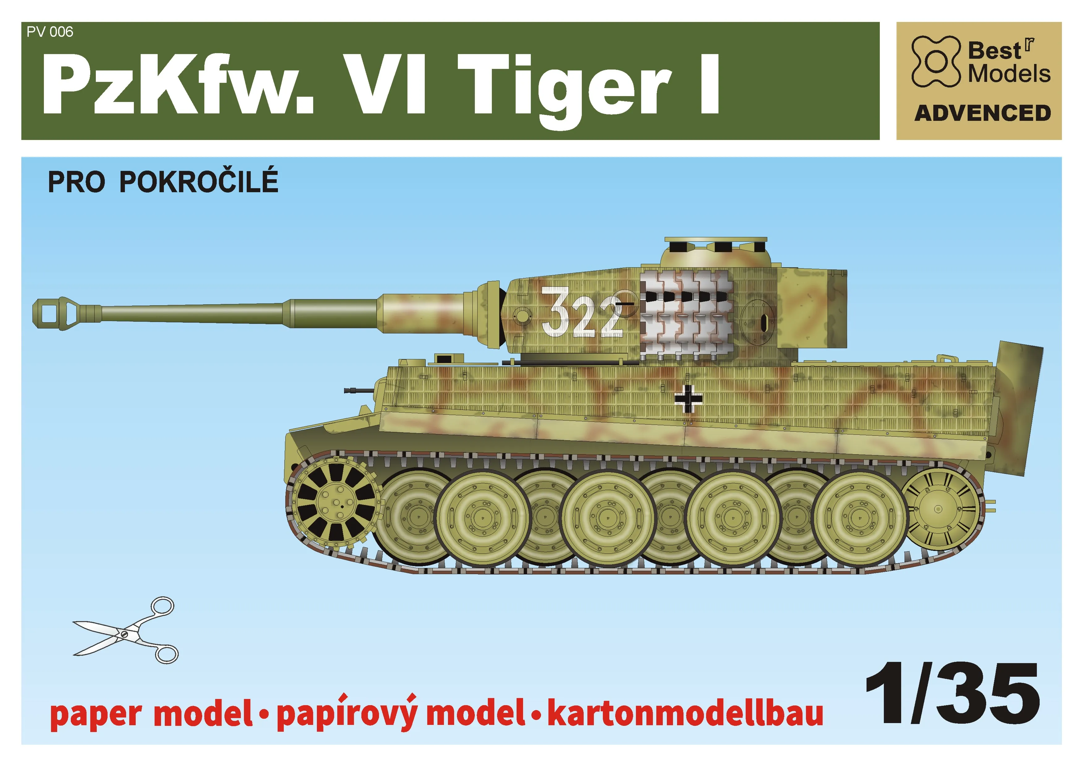 Papierový model - Tank PzKfw. VI Tiger I
