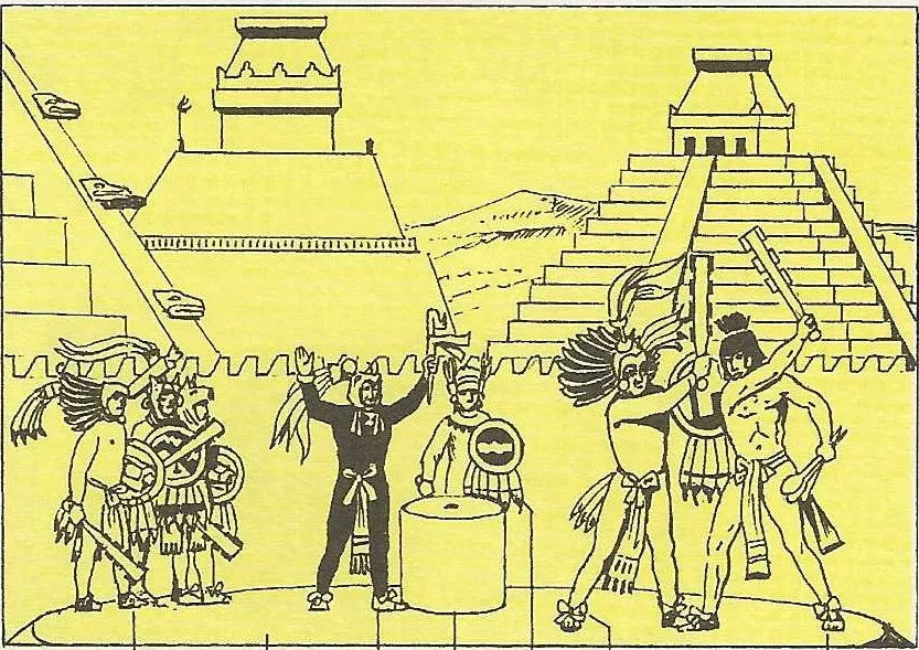 Papierový model Dioráma - Boj o život Aztékovia