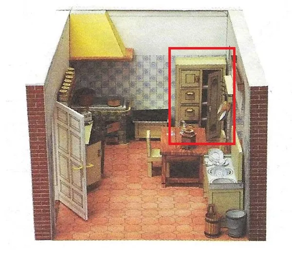 Papierový model Dom z 1/2 19.stor Špajzová skriňa 19/24