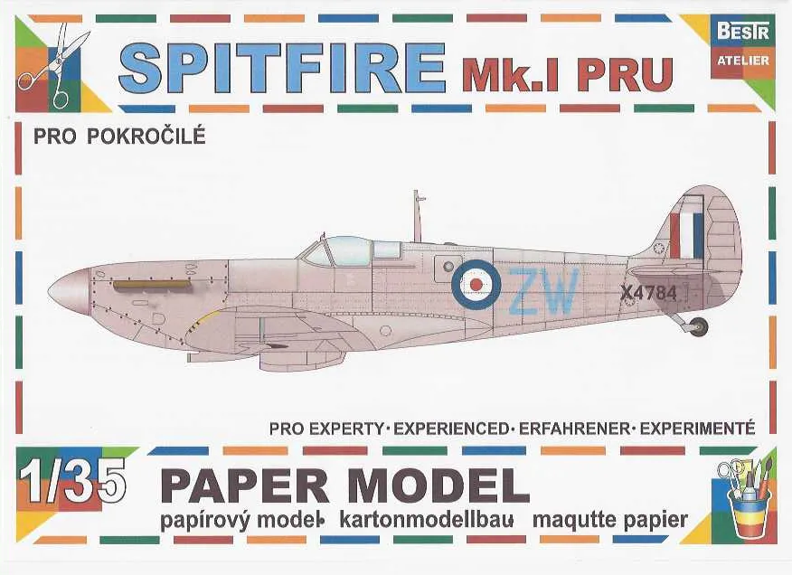 Papierový model - Spitfire Mk.I PRU