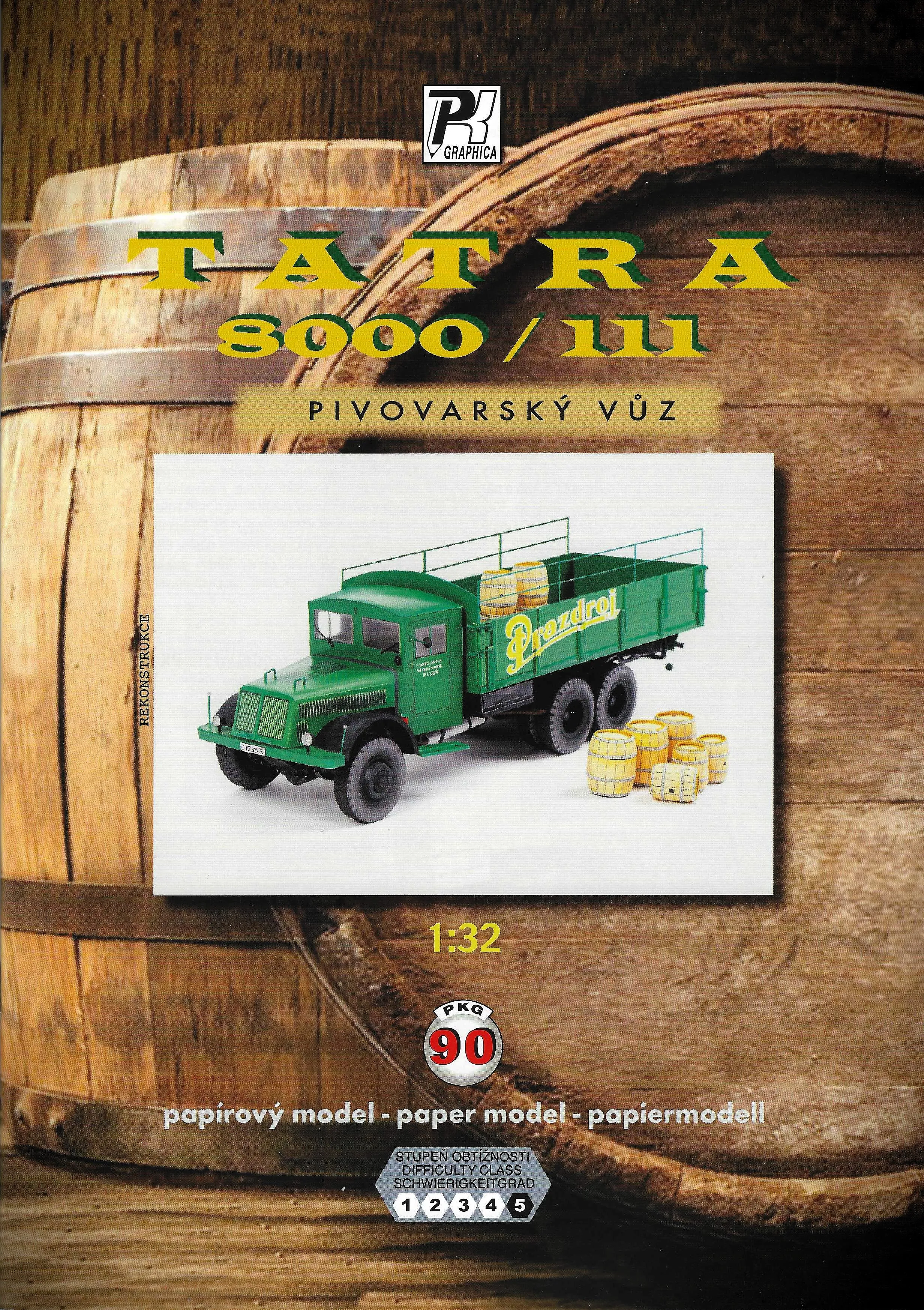Papierový model - Tatra 8000/111 Pivovarský voz