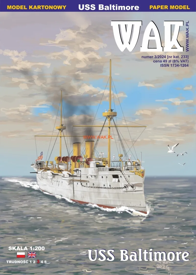 Papierový model - USS Baltimore