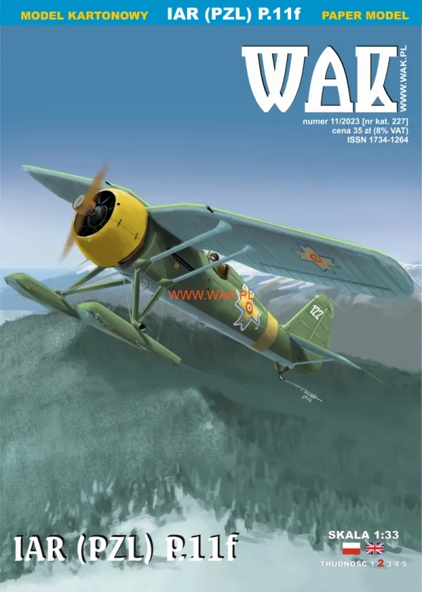 Papierový model - IAR (PZL) P.11f