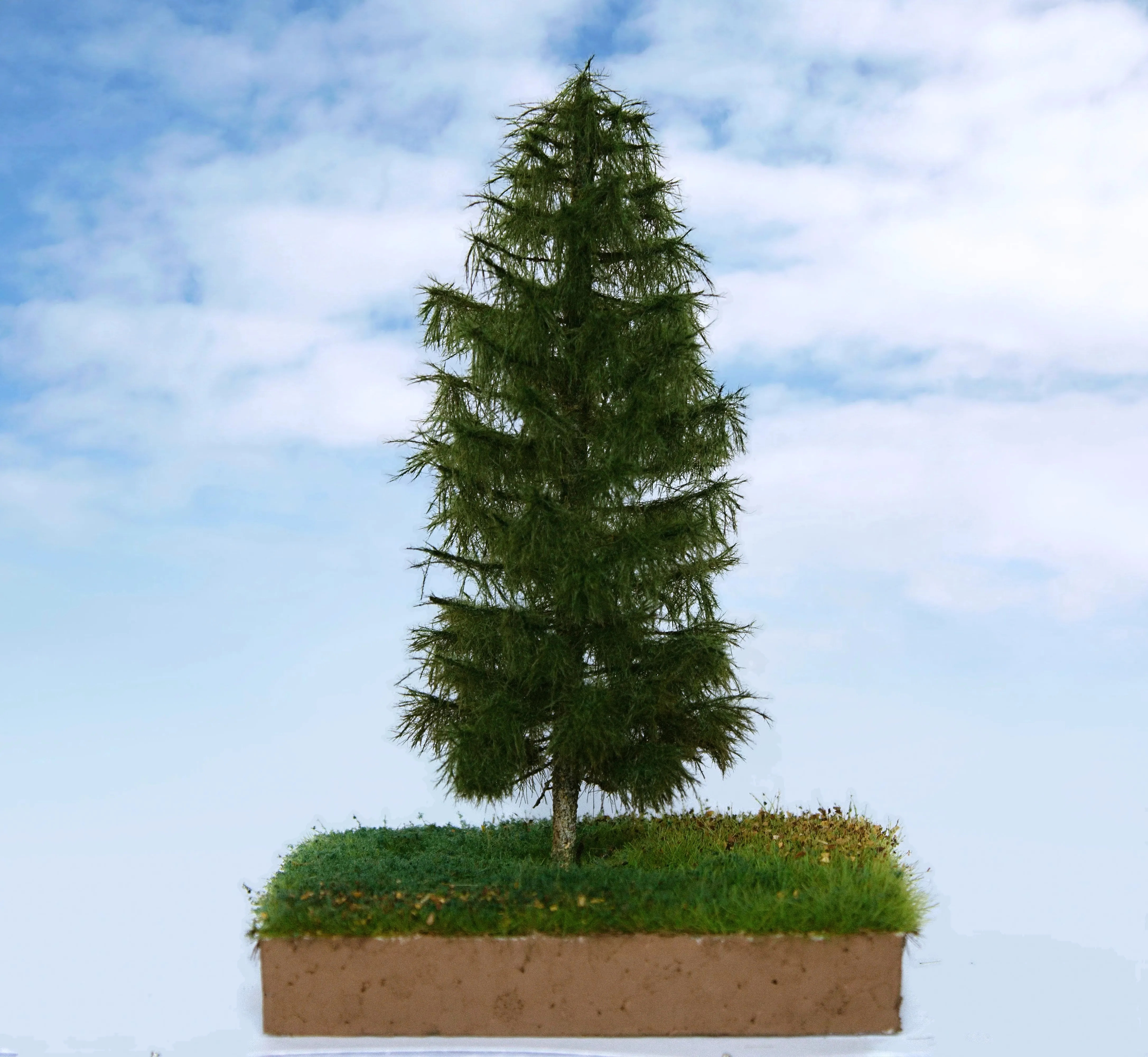 Modelový stromček Ihličnatý Smrek pokrytie konármi - 3/3 17cm 