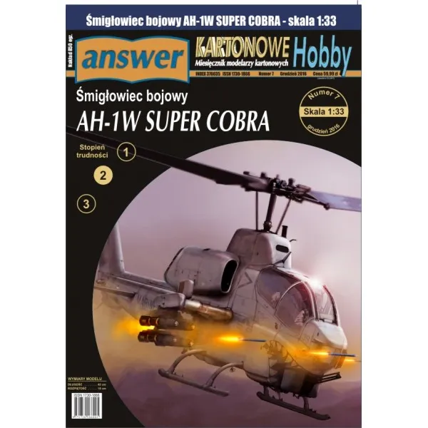 Papierový model - AH-1W Super Cobra