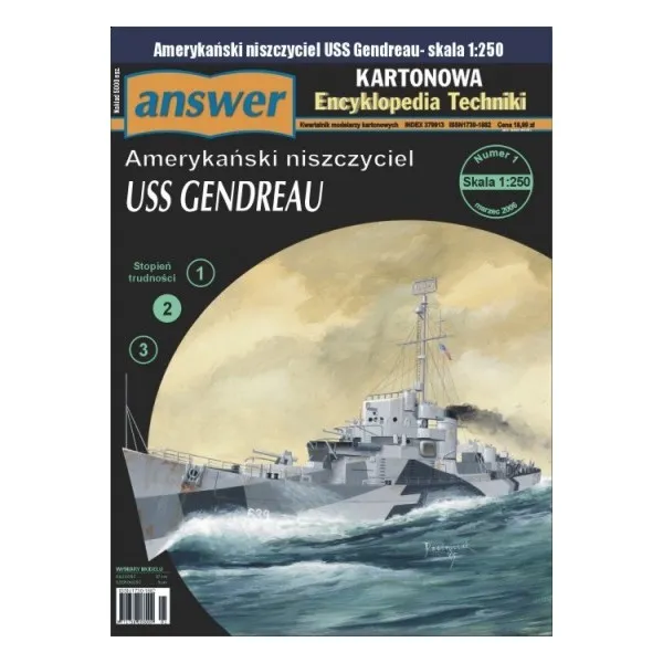 Papierový model - Americký torpédoborec USS Gendreau