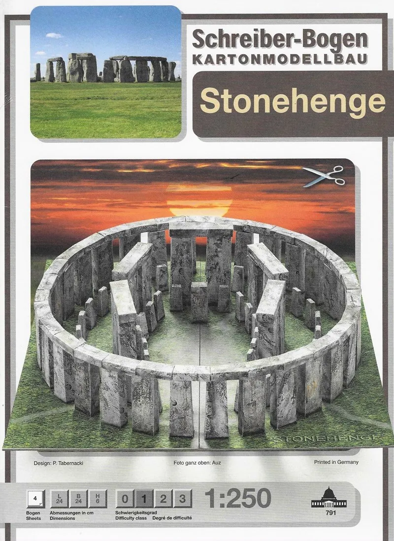 Papierový model Stonehenge