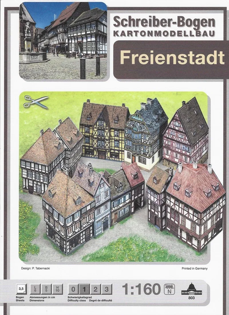Papierový model Námestie v Slobodnom meste Freienstadt