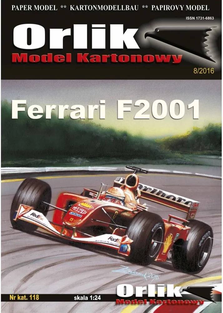 Papierový model - Formula F1 - Ferrari F2001