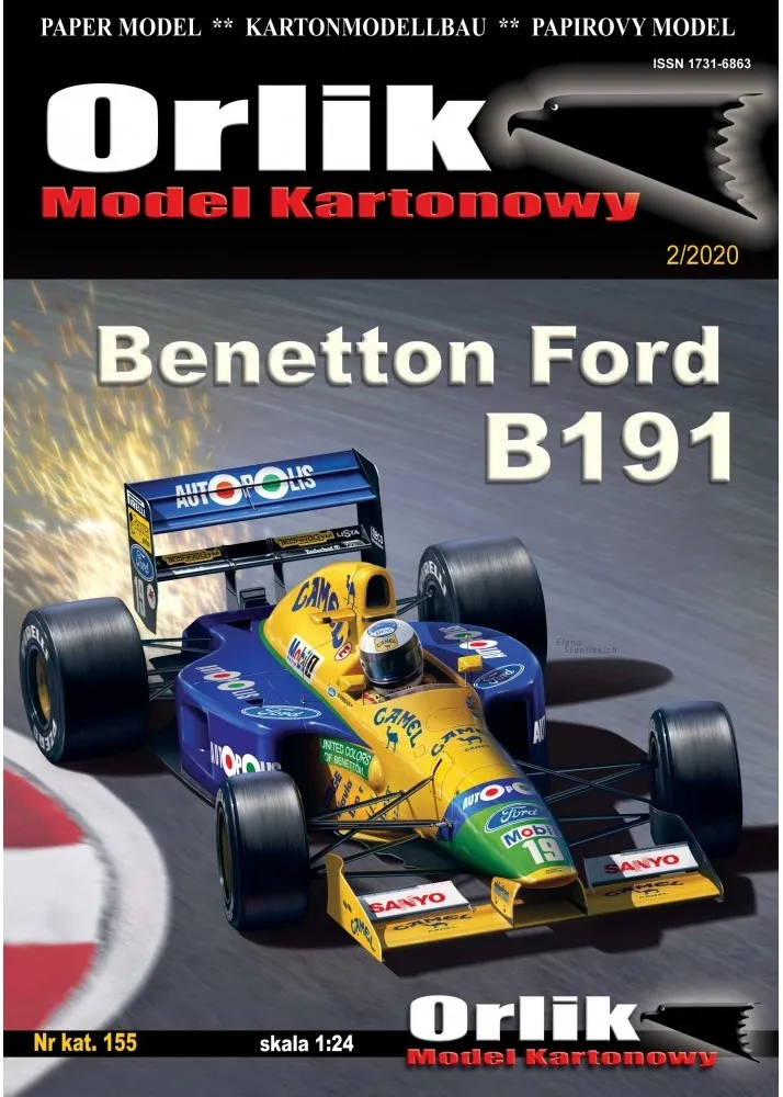 Papierový model - Formula F1 - Benetton Ford B191