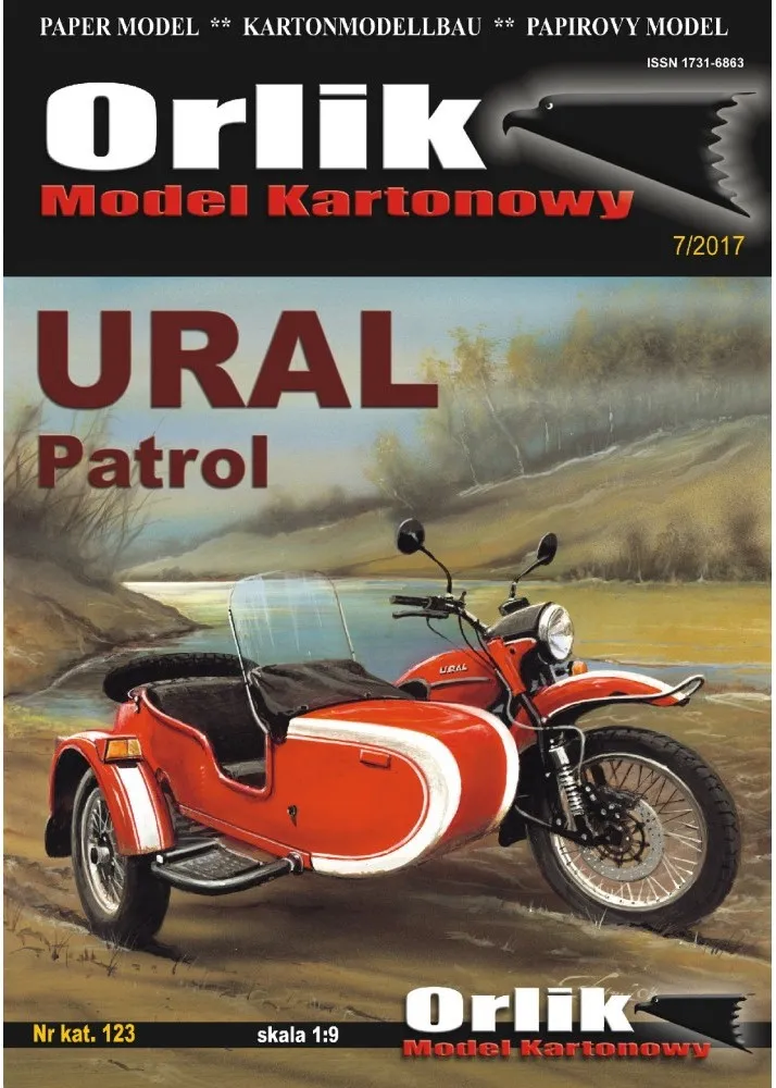 Papierový model - Motocykel Ural Patrol - Matná verzia