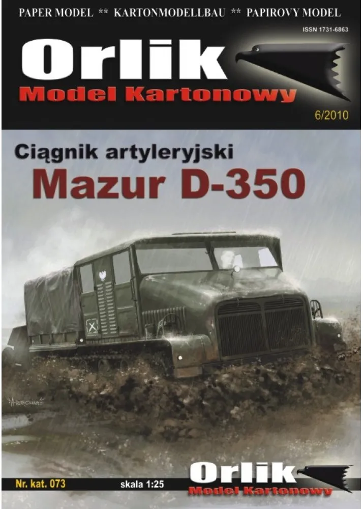 Papierový model - Delostrelecký ťahač Mazur D-350