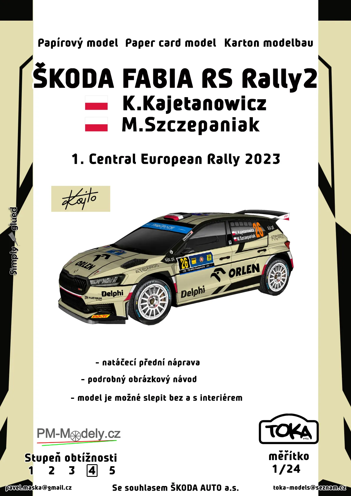 Papierový model Fabia RS Rally 2 - Kajtowicz