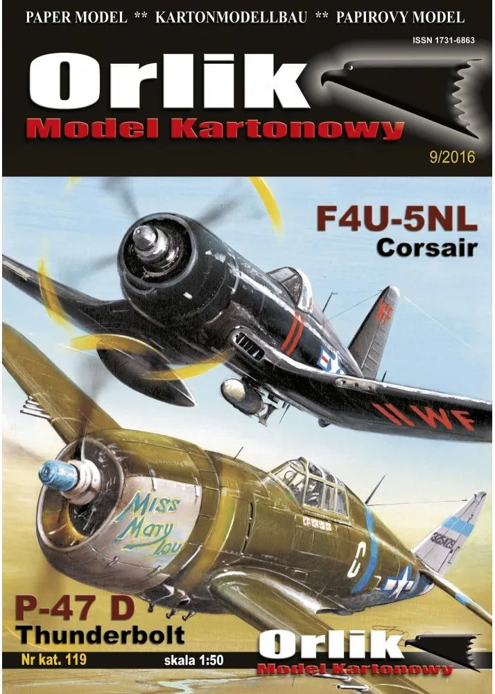 Papierový model - F4U-5NL Corsair & P-47D Thunderbolt