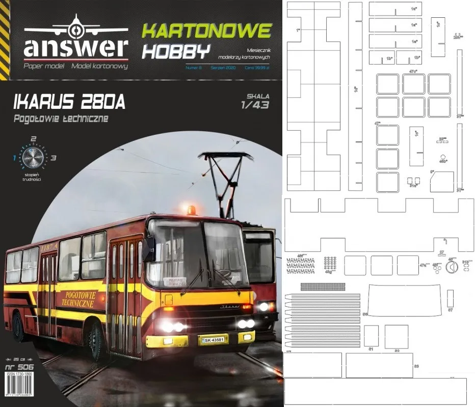 Papierový model - Ikarus 280A Pohotovostná služba + Laser