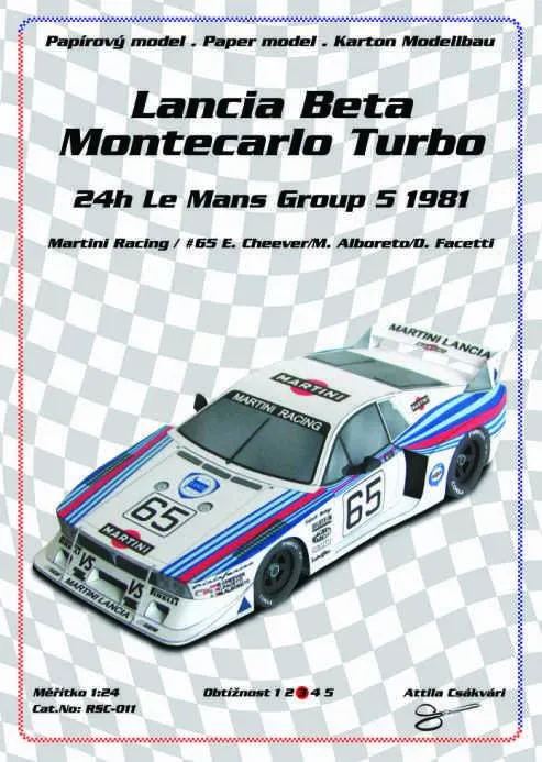 Papierový model - Lancia Beta Montecarlo Turbo 24 Le Mans from 1981