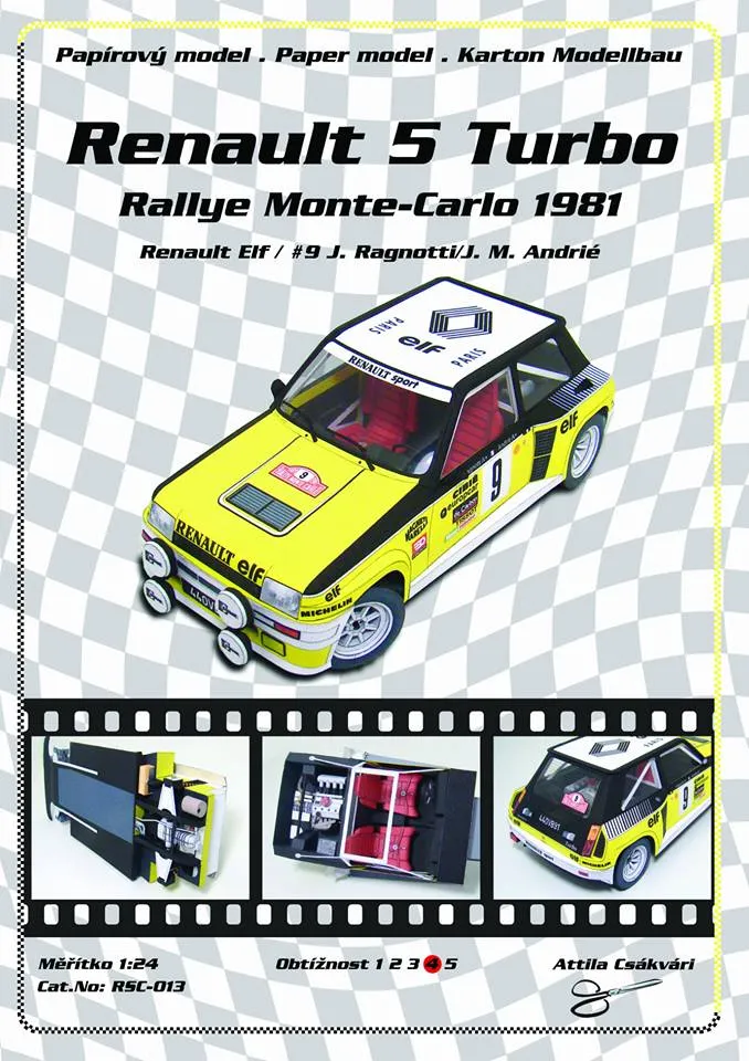 Papierový model - Renault 5 Turbo Monte-carlo 1981