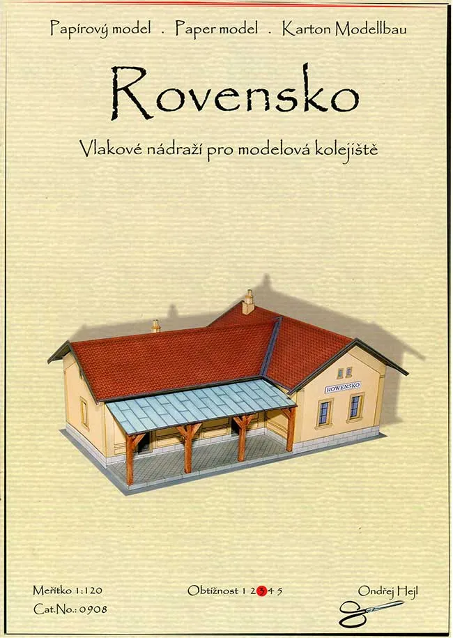 Papierový model - Rovensko - Vlaková stanica 1:87