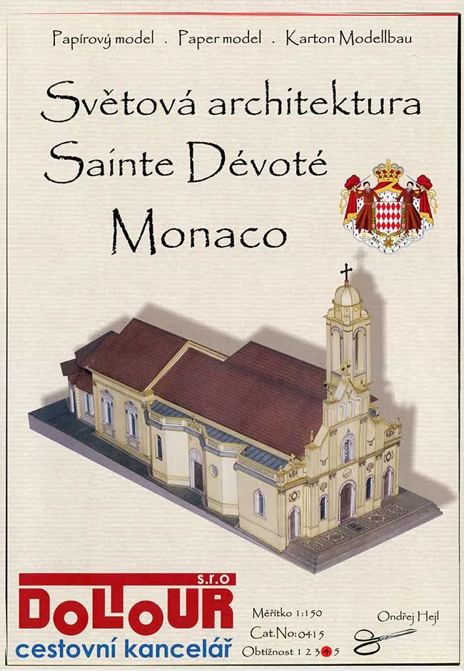 Papierový model - Monaco - Sainte Dévoté