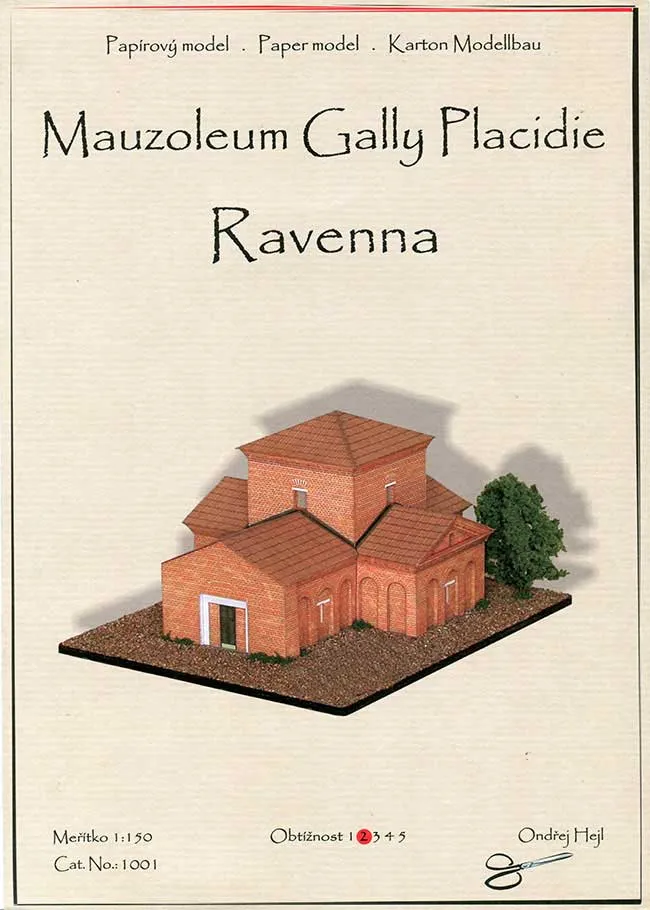 Papierový model - Ravenna  - Mauzóleum Gally Placidie