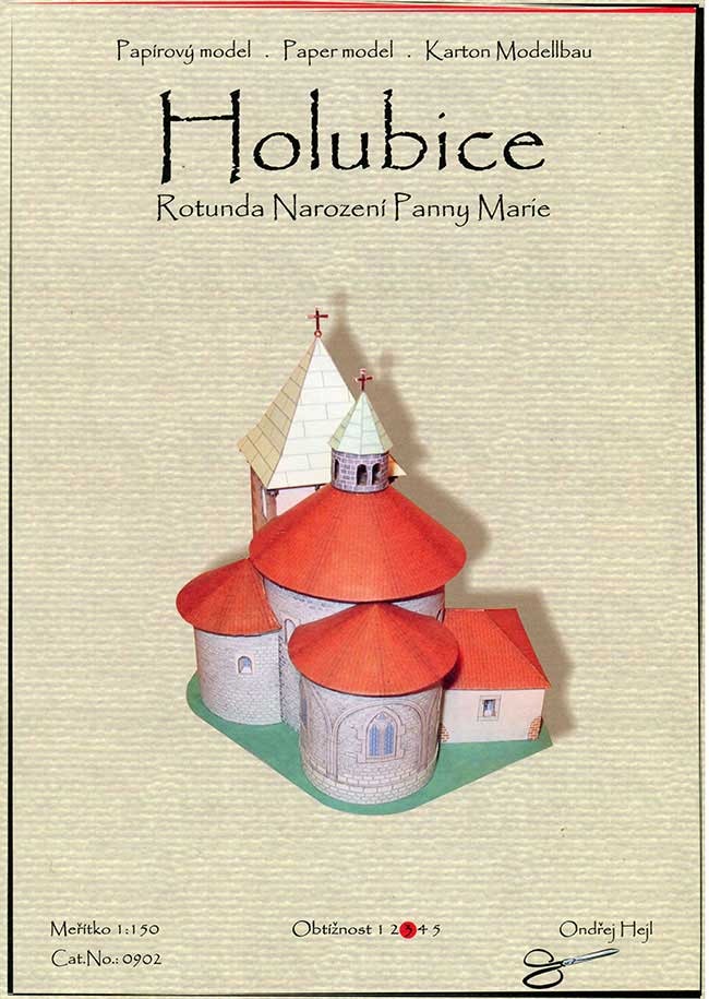Papierový model - Holubice - Rotunda Narodenia Panny Márie