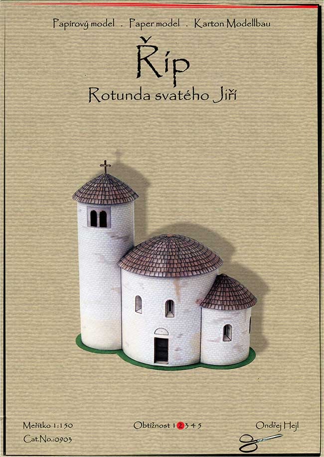 Papierový model - Říp - Rotunda sv. Jiří