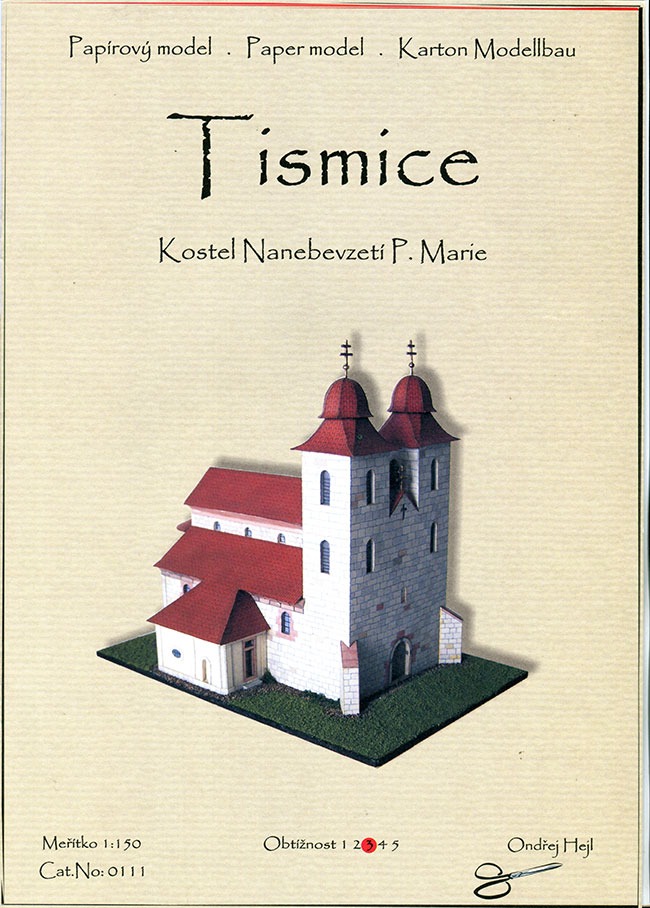 Papierový model - Tismice - Kostol Nanebovzatia Panny Márie