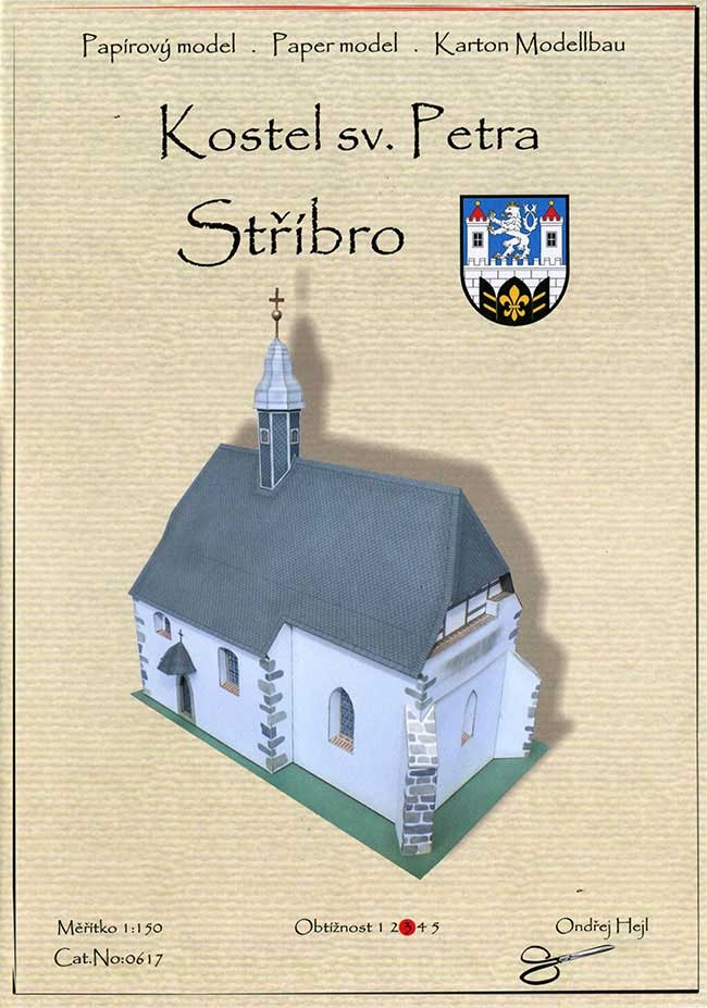Papierový model - Stříbro - Kostol sv. Petra