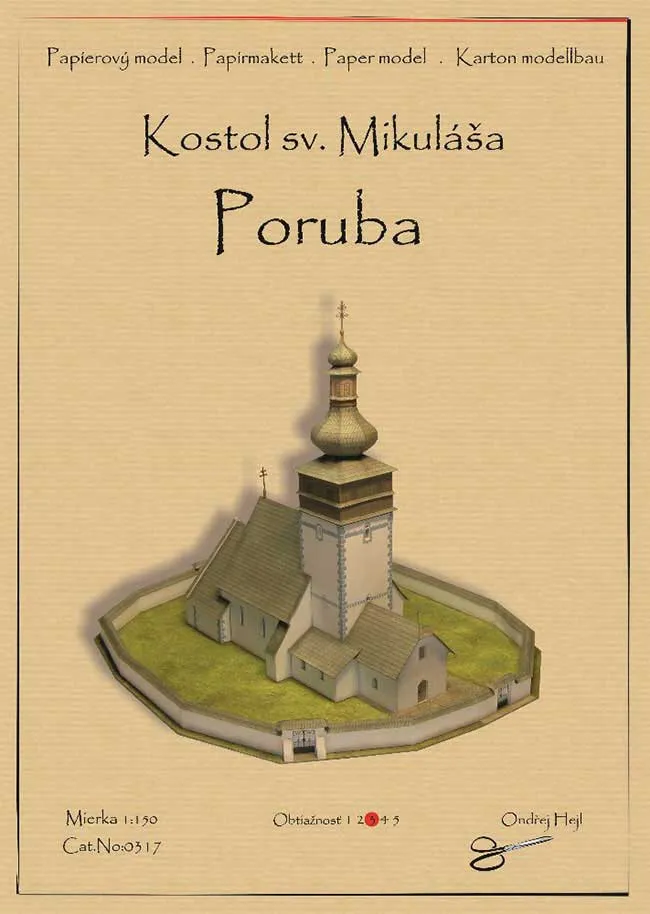 Papierový model - Poruba - Kostol sv. Mikuláša