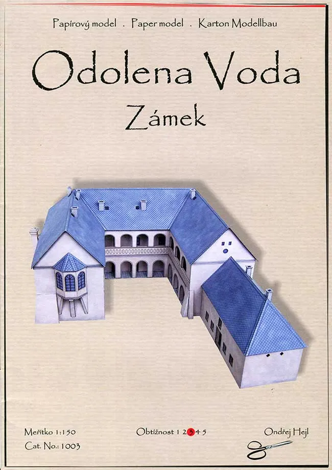 Papierový model - Odolená Voda - Zámok - pevnosť
