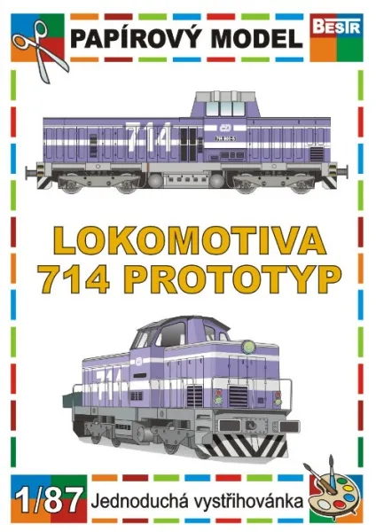 Papierový model - Dieselová lokomotíva 714 Prototyp