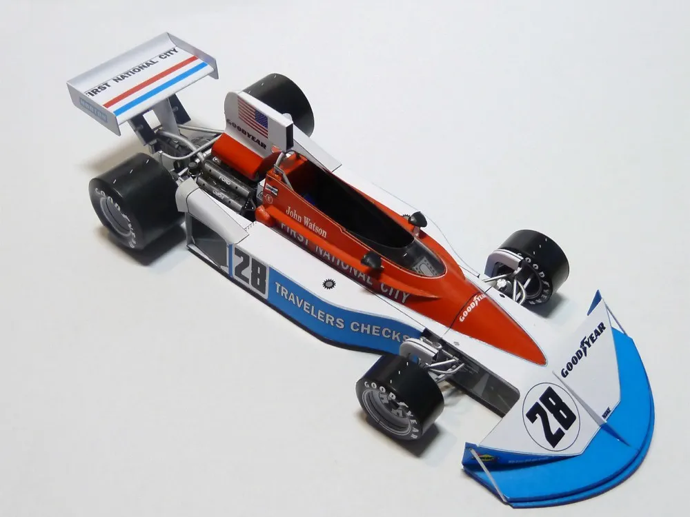 Papierový model F1 Penske PC1 - 1975 John Watson GP USA