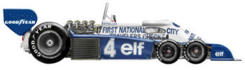 Papierový model Formula F1 Tyrrell P 34 - 1977 P. Depailler 4 ELF