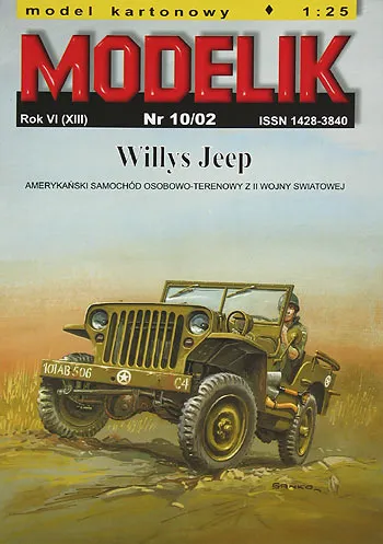Papierový model Willys Jeep z 2. sv. vojny