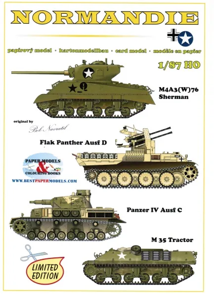 Papierový model - Normandia 4x technika