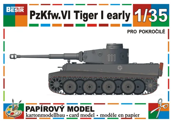 Papierový model - Tank PzKfw. VI Tiger I early