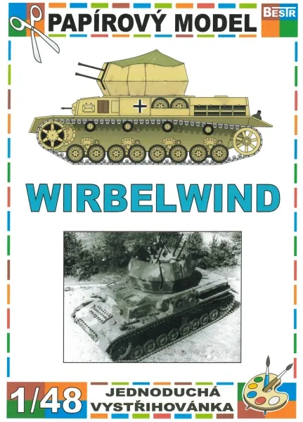 Papierový model - Protilietadlový tank WIRBELWIND