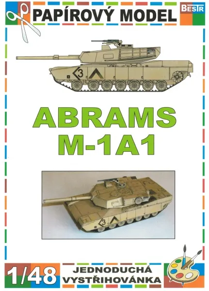Papierový model - Tank Abrams M-1A1